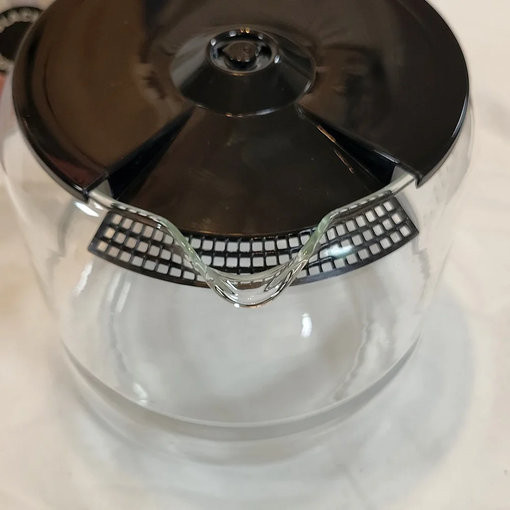 Krups 12 Cup Carafe and Lid Black Replacement Coffee Pot Glass ProAroma 453 452